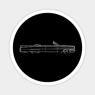 front/profile - 1963 Cadillac Convertible - stencil, white Magnet